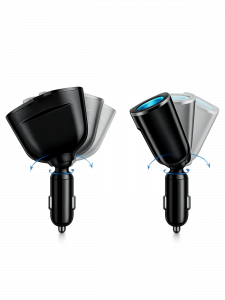 Разветвитель прикуривателя автомобиля на 2 гнезда + 2*USB, зарядка для автомобиля TDS TS-CAU68B